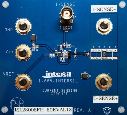 ISL28005/6FH-xxEV1Z Current Sense Amplifier Eval Board