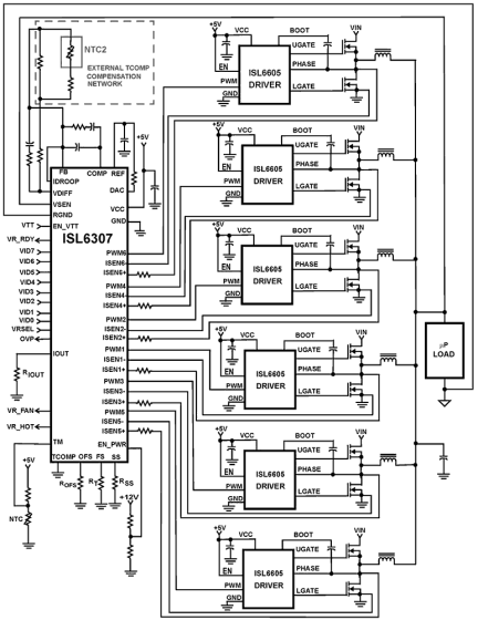 ISL6307 Functional Diagram