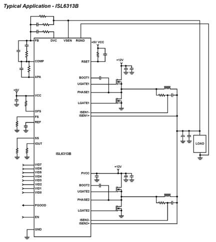 ISL6313B Functional Diagram
