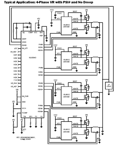 ISL6334D Functional Diagram