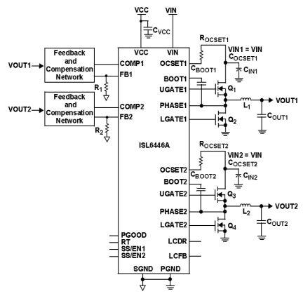 ISL6446A Functional Diagram