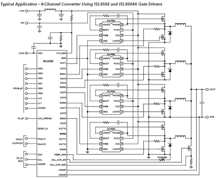 ISL6594A Functional Diagram