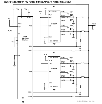 ISL6611A Functional Diagram