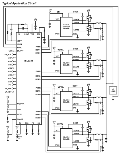 ISL6620_ISL6620A Functional Diagram